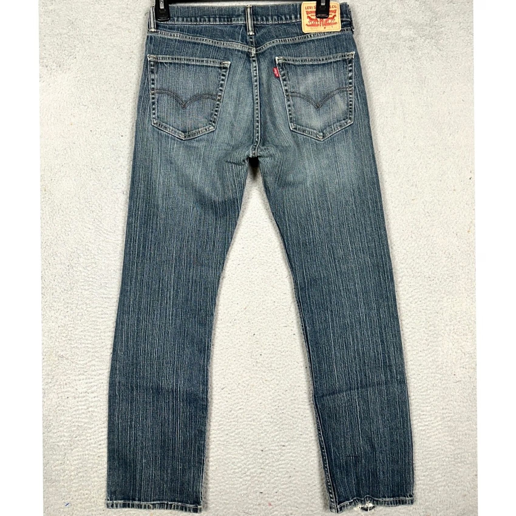 Levi's Levi's 505 Jeans Mens 31X32 Blue Regular Straight Distressed 5-Pocket EUC Jeans Regular Mens Blue 5-Pocket Straight 31X32 EUC Size US 31 - 2 Thumbnail