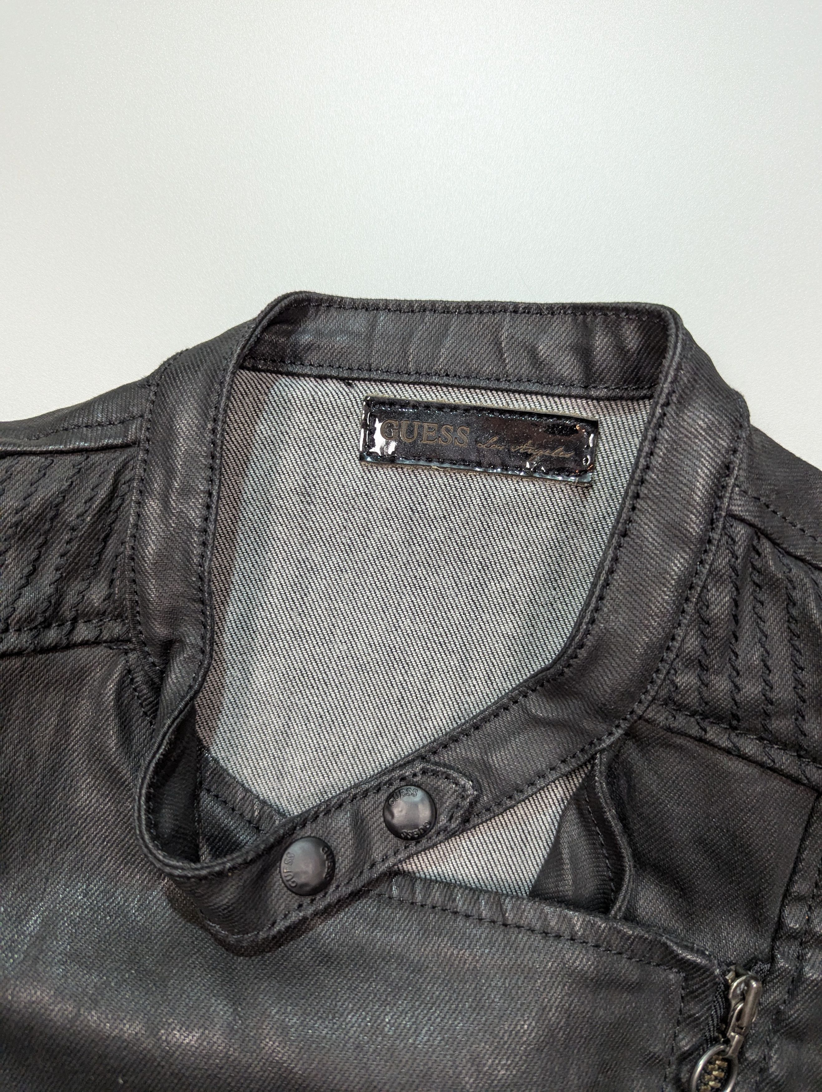Guess GUESS Women's Shiny Black Rare Biker Rocker Vest/Waistcoat Size XS / US 0-2 / IT 36-38 - 5 Thumbnail