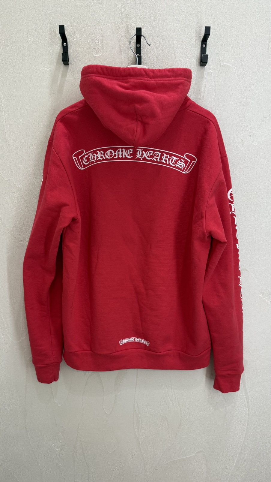 Chrome Hearts CHROME HEARTS SCROLL LOGO HOODIE 'RED' Size US M / EU 48-50 / 2 - 7 Thumbnail