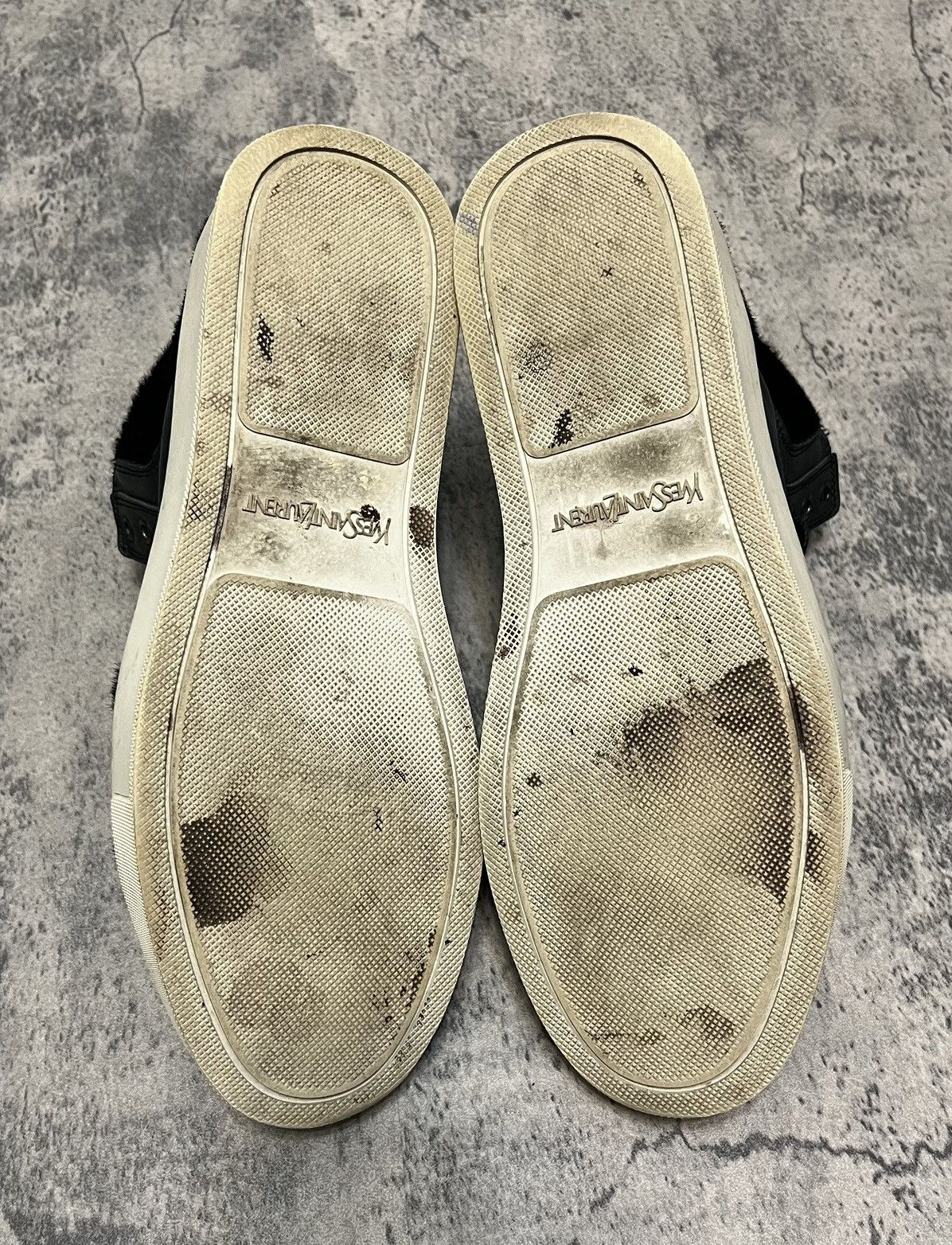 Saint Laurent Paris Saint Laurent Fur High Top Sneakers Black Size US 7 / EU 40 - 5 Thumbnail