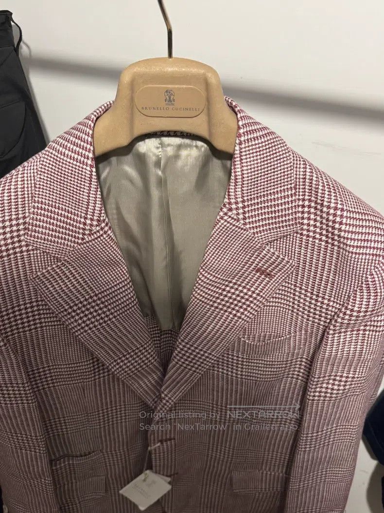 Brunello Cucinelli Brunello Cucinelli Silk, wool, and linen blend suit jacket Size 48L - 2 Thumbnail