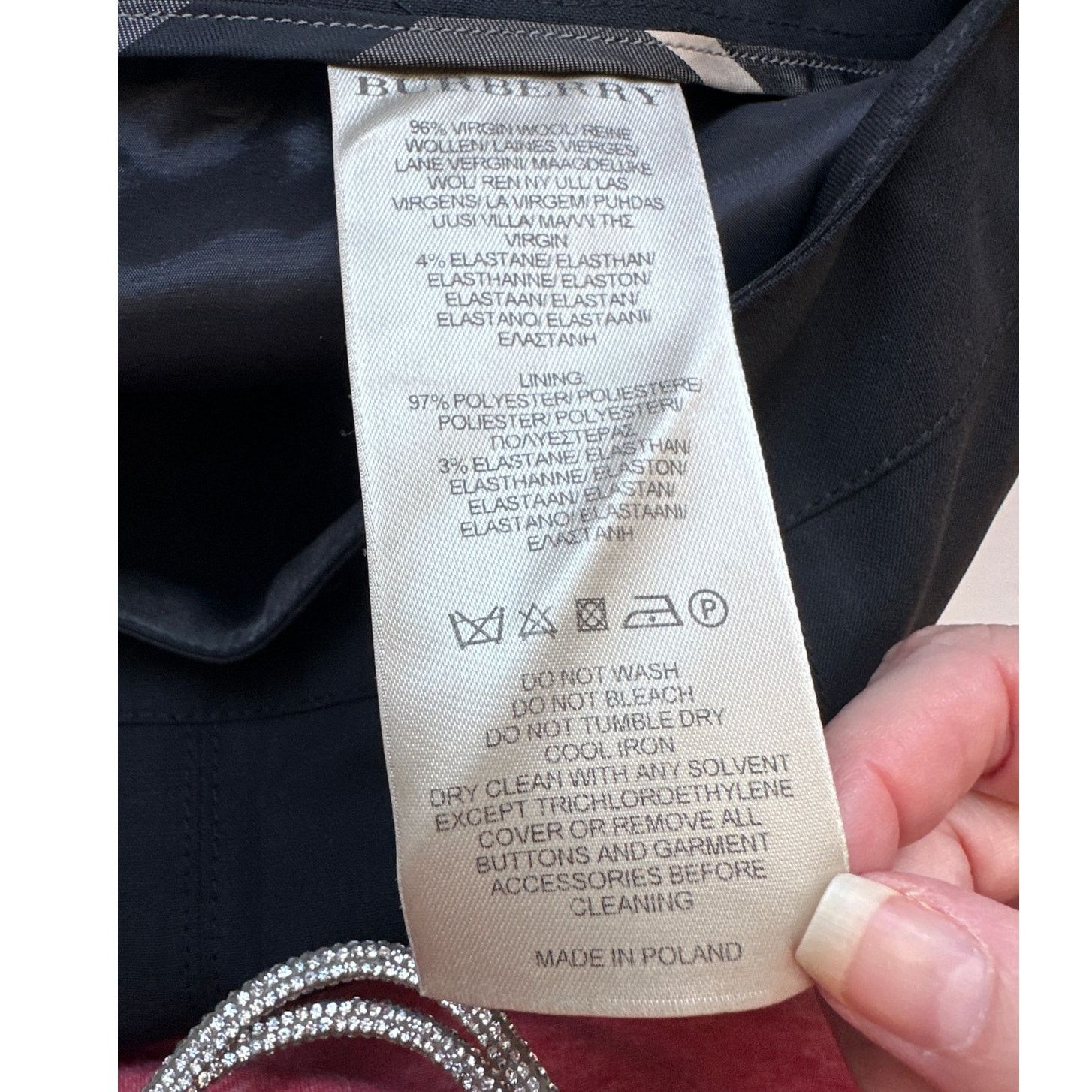 Burberry Burberry Black Pleated A-Line Skirt Side Zip Knee Length 23” Size 27" / US 4 / IT 40 - 8 Thumbnail