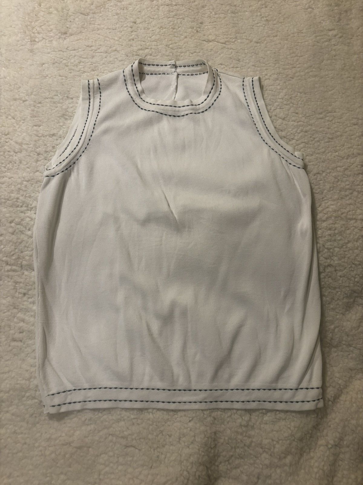 Other White sleeveless top with black stiching Size S / US 4 / IT 40 - 9 Thumbnail