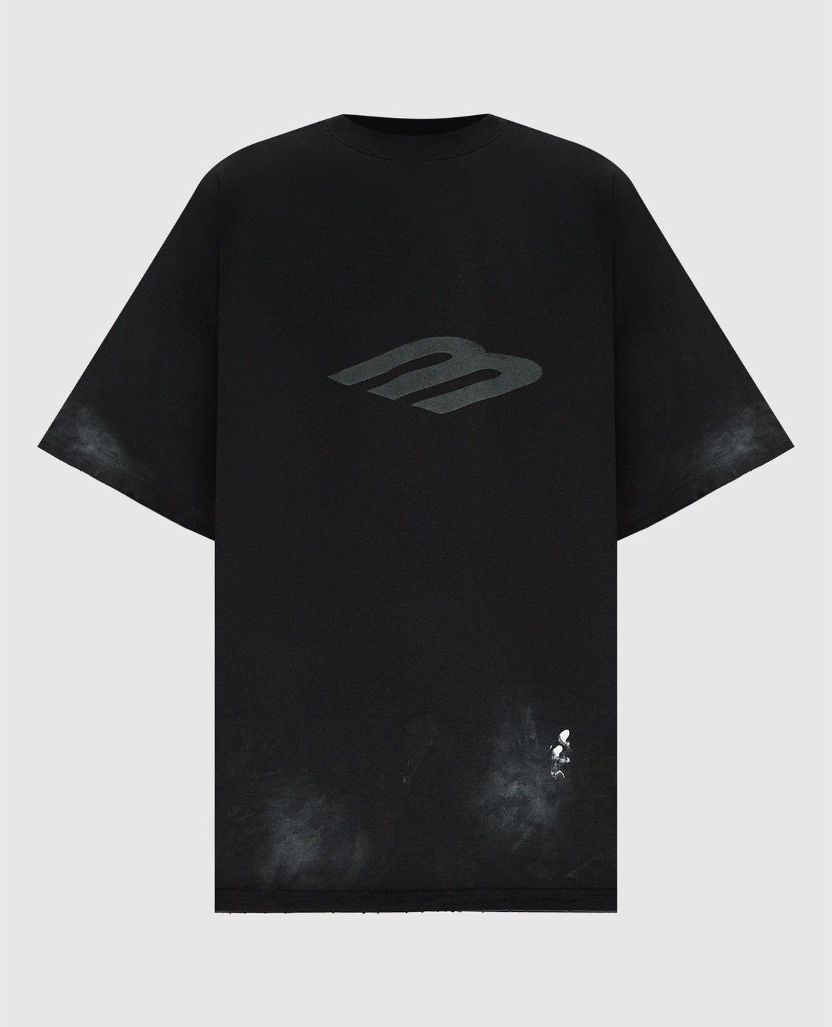 Balenciaga Navy 3B Stencil Vintage Jersey Oversized T-shirt