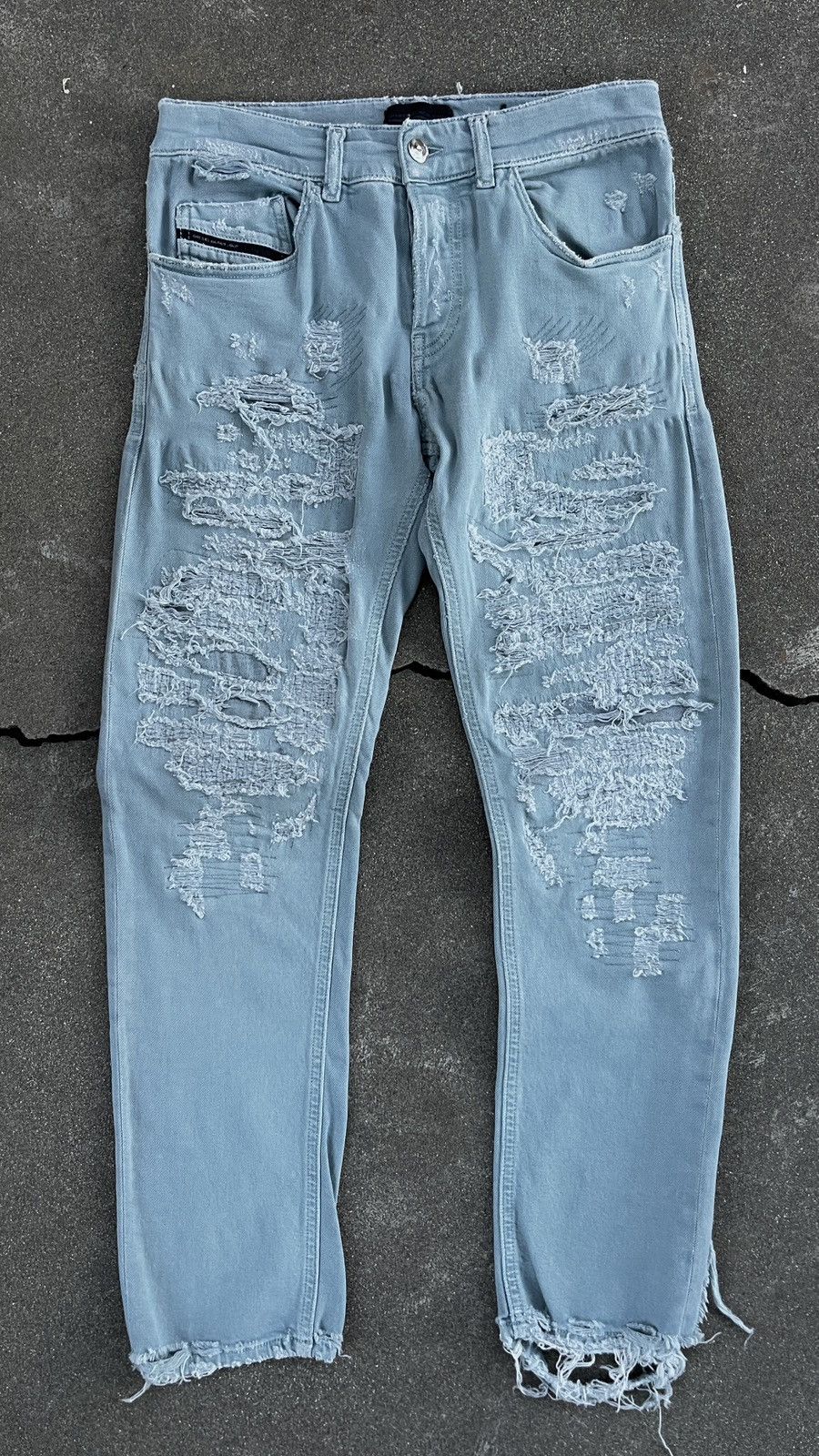 image of Diesel Jeans - Black Gold Size 28X28 in Teal, Women's
