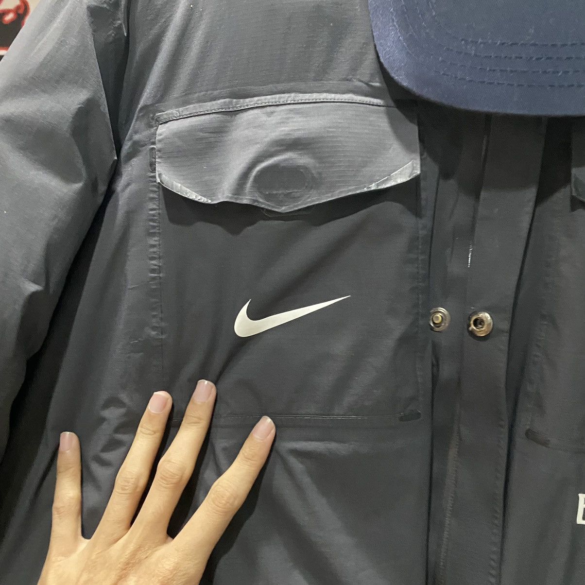 Nike Vintage Nike x Arsenal Puffer Zipper Jacket Free Cap❗️ Size US L / EU 52-54 / 3 - 9 Thumbnail