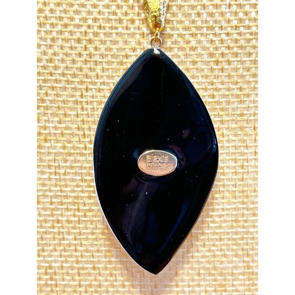 Alexis Bittar Alexis Bittar Crystal Dust Lucite Leaf Pendant Necklace in G Size ONE SIZE - 5 Thumbnail