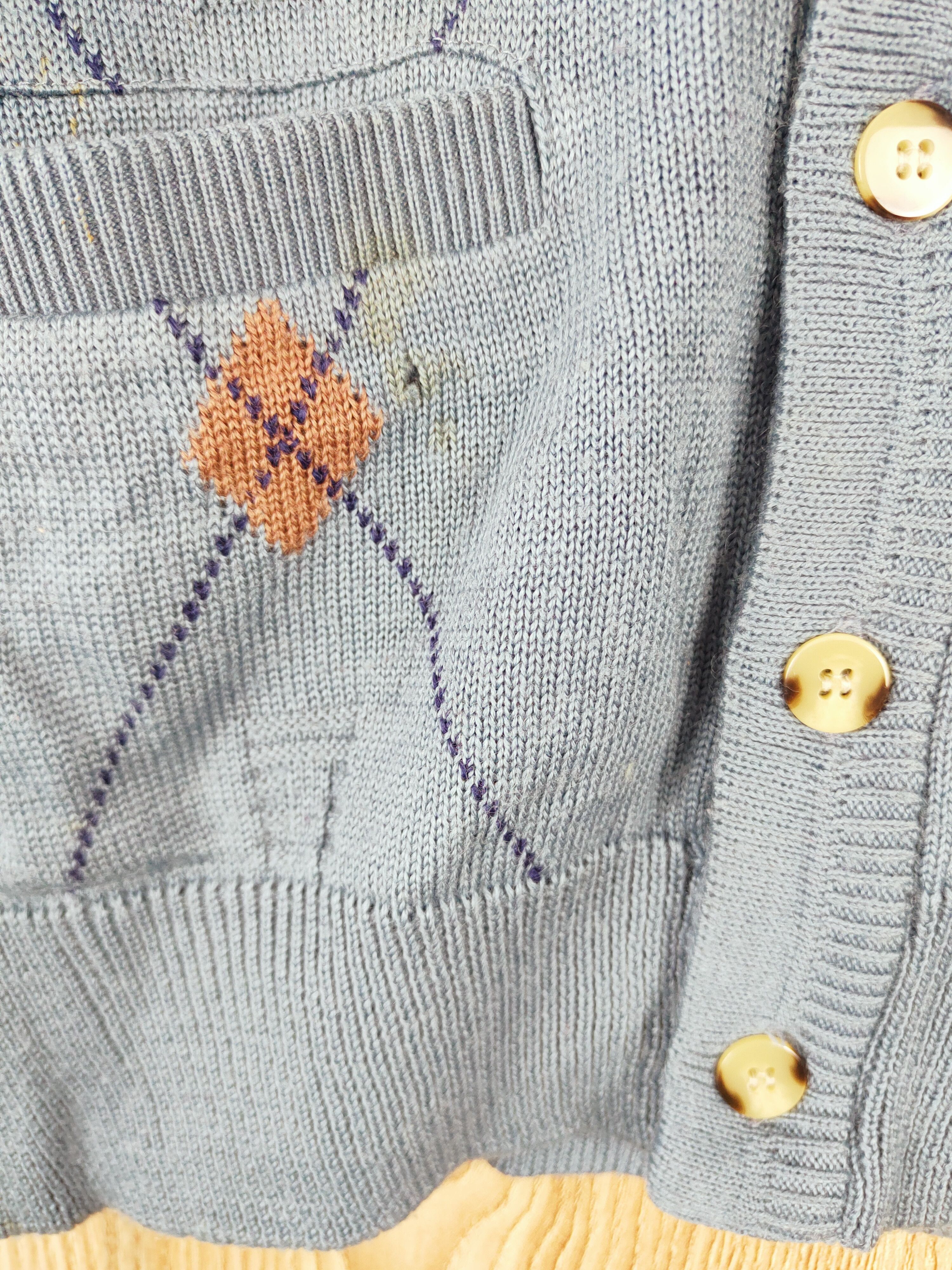 Homespun Knitwear × Japanese Brand Adonica Blue Knitwear Cardigan #W300 Size US L / EU 52-54 / 3 - 6 Thumbnail