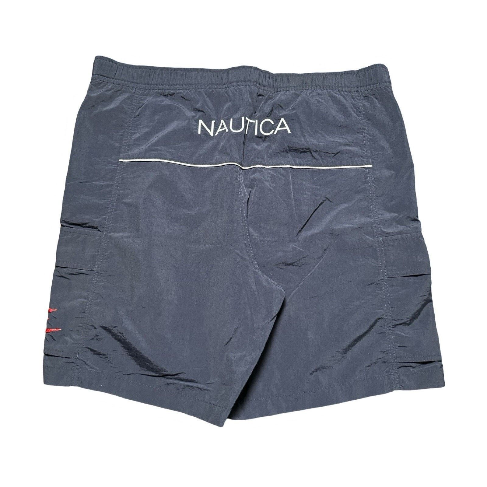 Nautica Vintage Y2K Nautica Nylon Swimming Trunks Shorts Navy Mens L Size US 36 / EU 52 - 4 Thumbnail