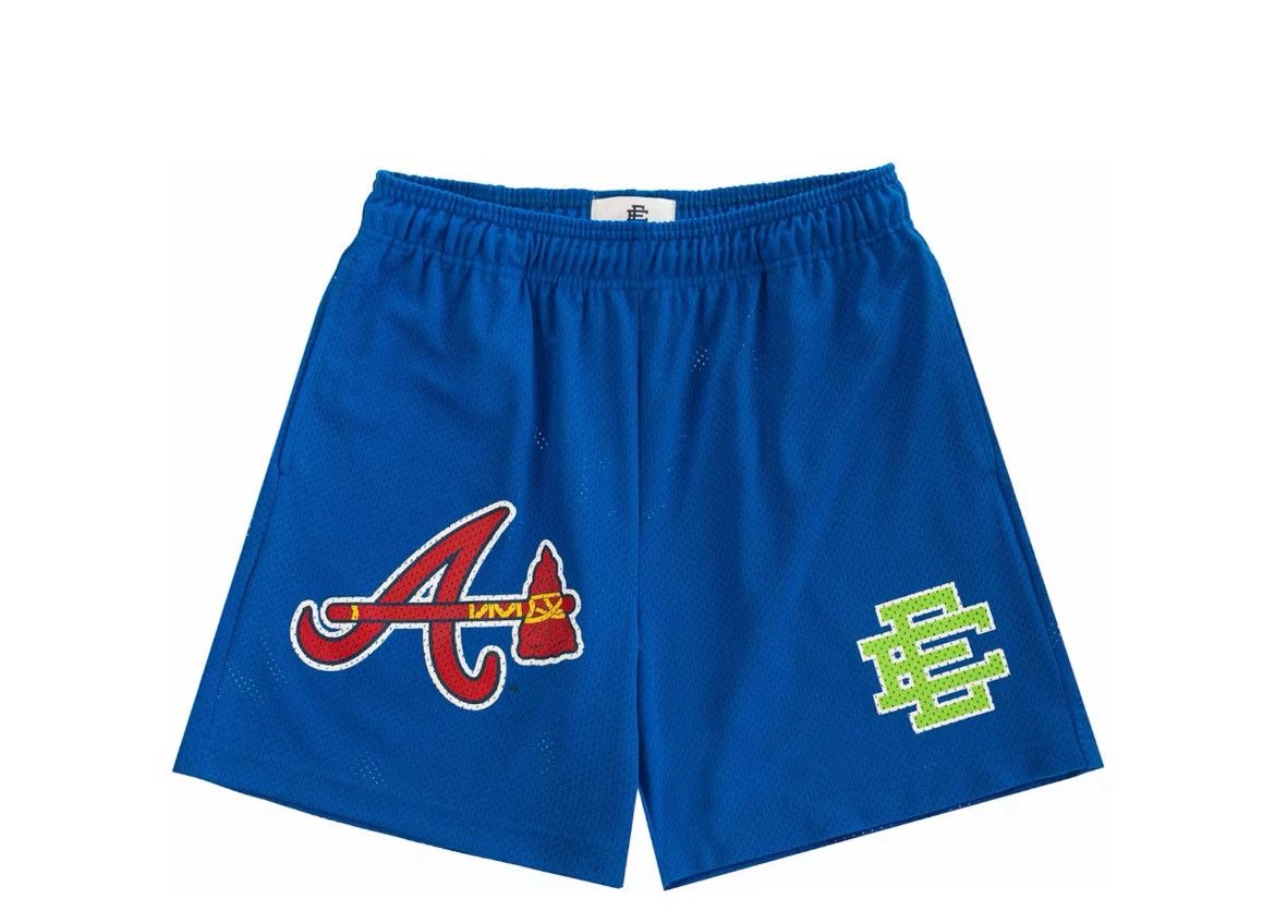 Eric Emanuel Eric Emanuel EE blue Atlanta Braves shorts medium Size US 30 / EU 46 - 1 Thumbnail