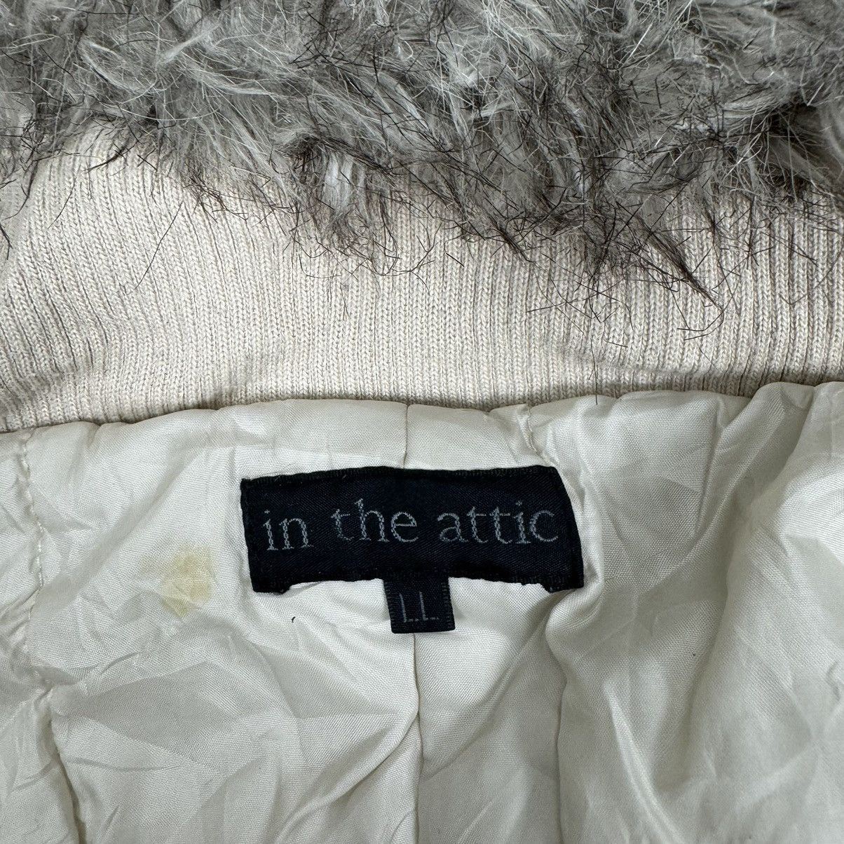 In The Attic ☀️IN THE ATTIC FUR HOODIE DENIM JACKET Size US L / EU 52-54 / 3 - 15 Thumbnail