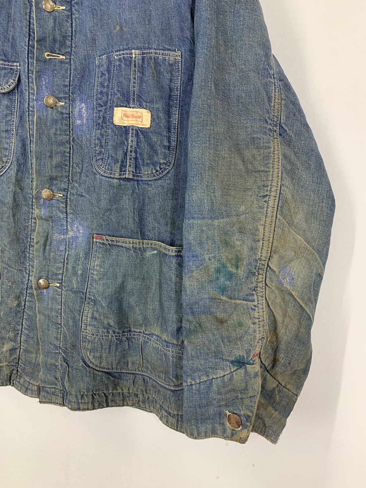 Original Montgomery × Vintage 1950’s Power House Blanket-Lined Denim Chore Worker Jacket Size US L / EU 52-54 / 3 - 3 Thumbnail