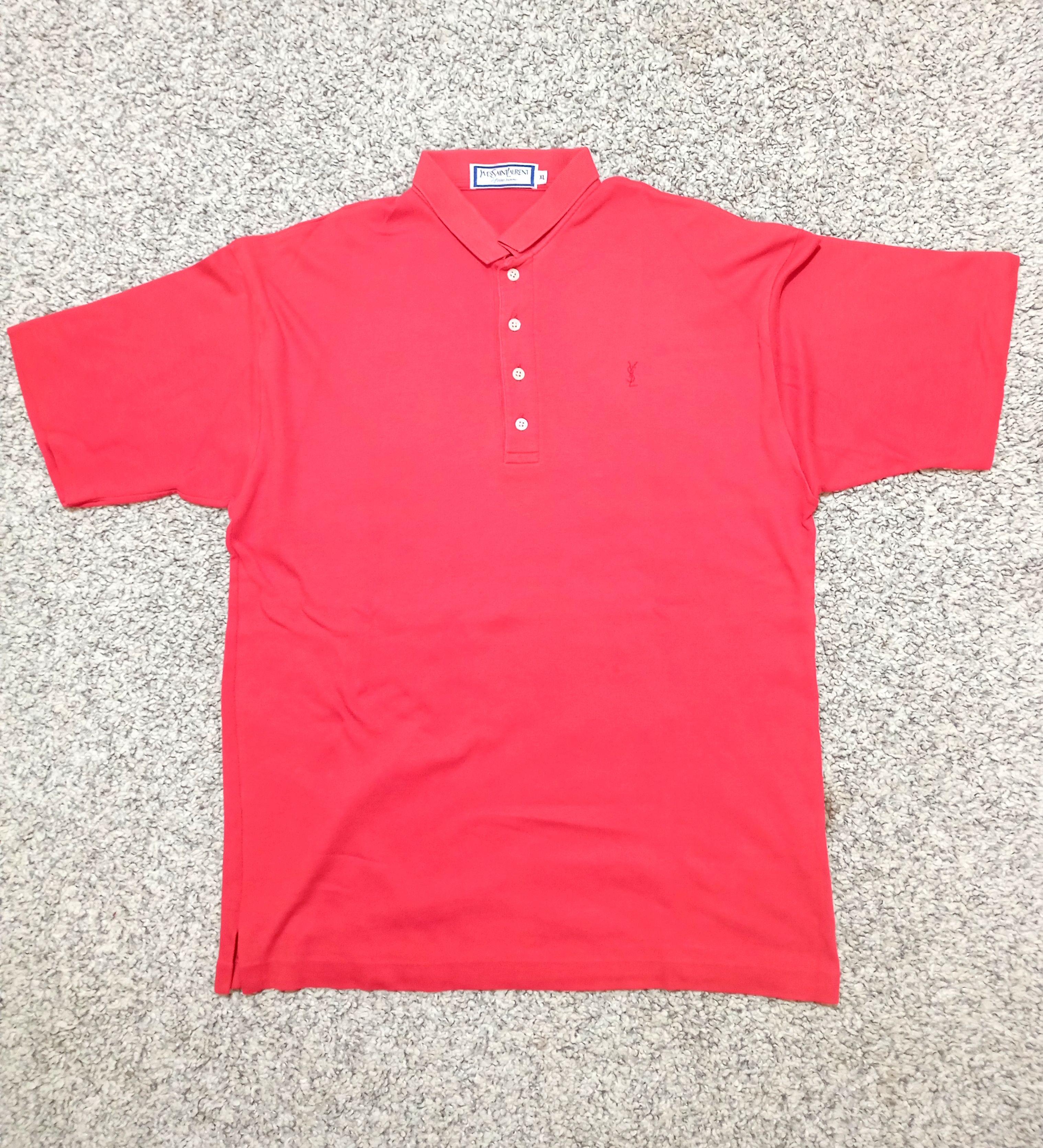Yves Saint Laurent Yves Saint Laurent YSL Light Red Polo Shirt – Size XL Size US XL / EU 56 / 4 - 3 Thumbnail