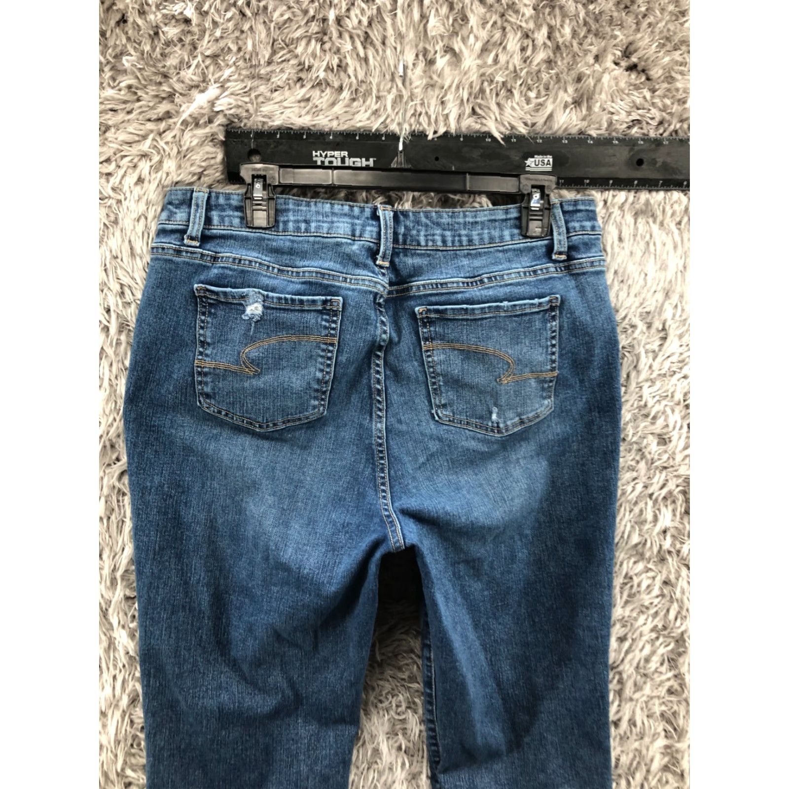 Vintage Time and TRU High Rise Skinny Jeans Plus Size 18 Womens Medium Wash Blue Denim 5-Pocket Design Zip Button Zipper Belt Loops Cotton Vintage No Size 40" / US 18 - 7 Thumbnail