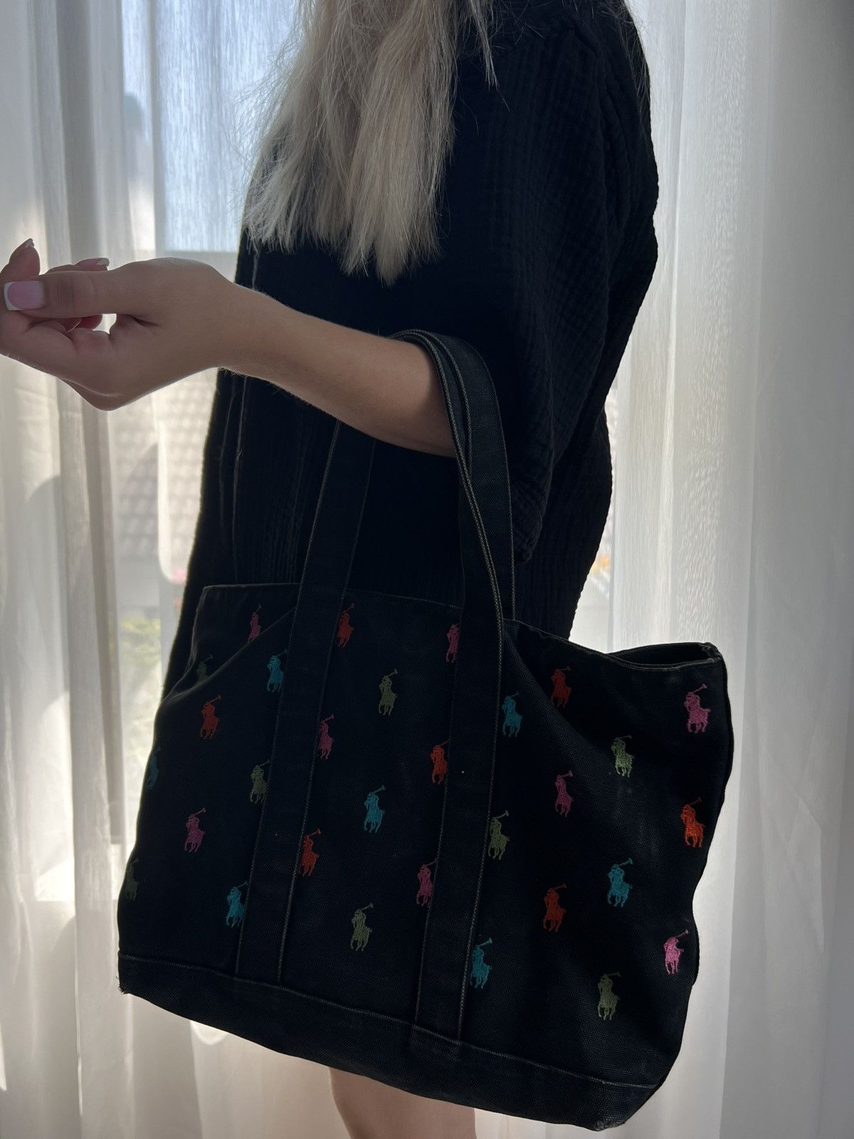 Ralph Lauren × Vintage 90’s RARE RALPH LAUREN MONOGRAM BAG RETRO Size ONE SIZE - 2 Thumbnail