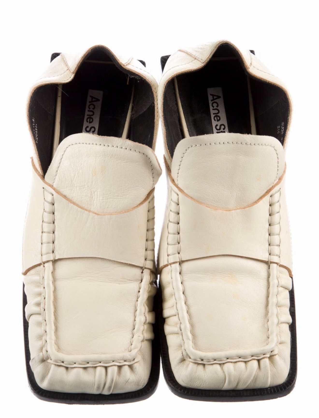 Acne Studios Acne Studios white leather loafers Size US 8 / IT 38 - 2 Thumbnail