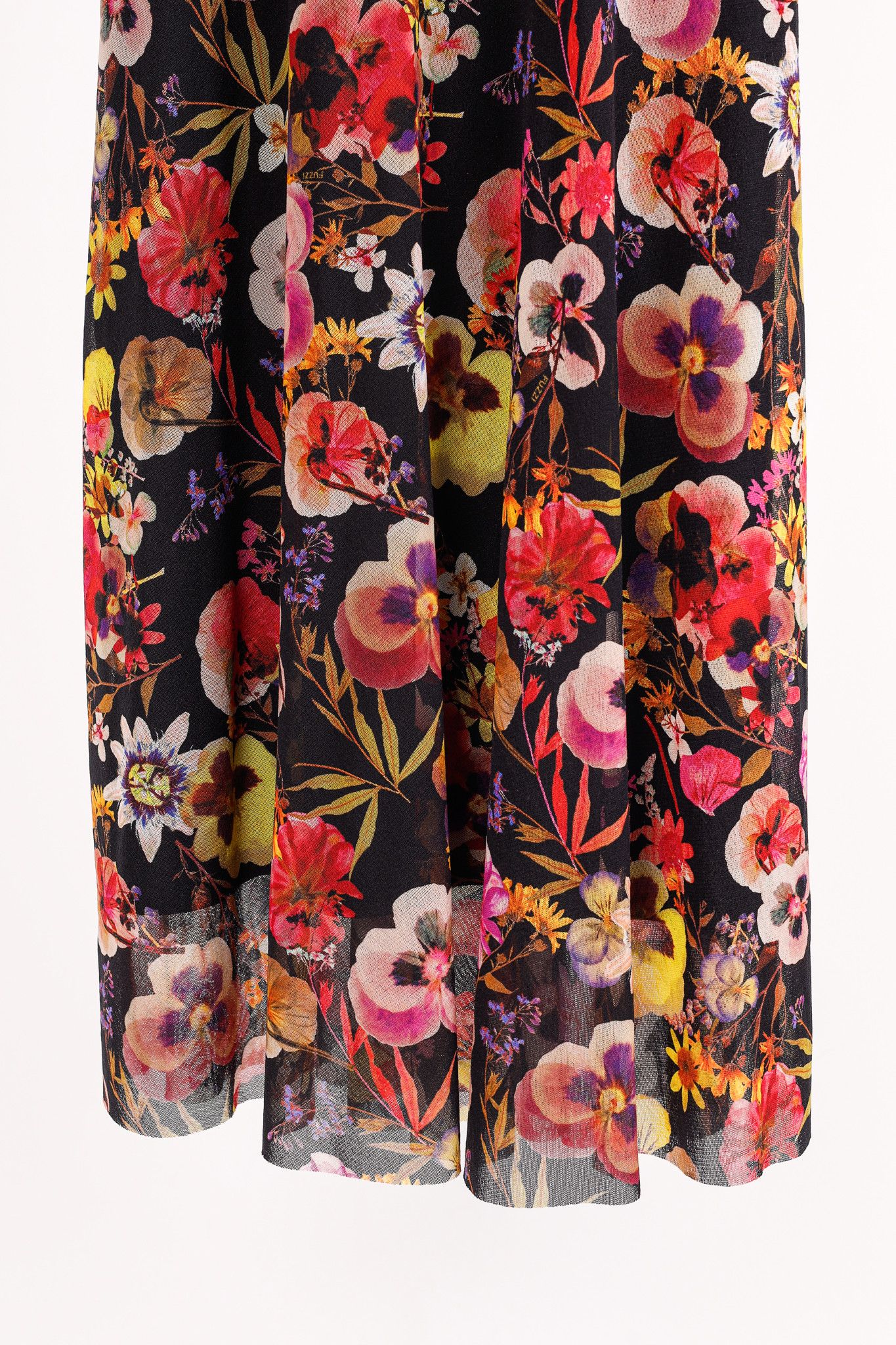 FUZZI Fuzzi Black Sleeveless Mesh Floral Midi Dress Size S / US 4 / IT 40 - 7 Thumbnail