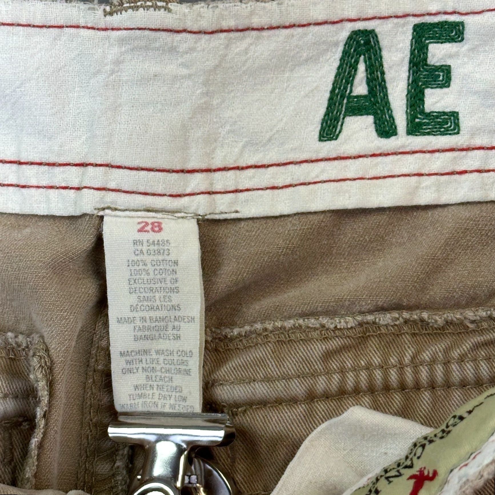 American Eagle Outfitters VINTAGE American Eagle Shorts Mens 28 Khaki Canvas Military Utility Cargo Y2K Size US 28 / EU 44 - 6 Thumbnail
