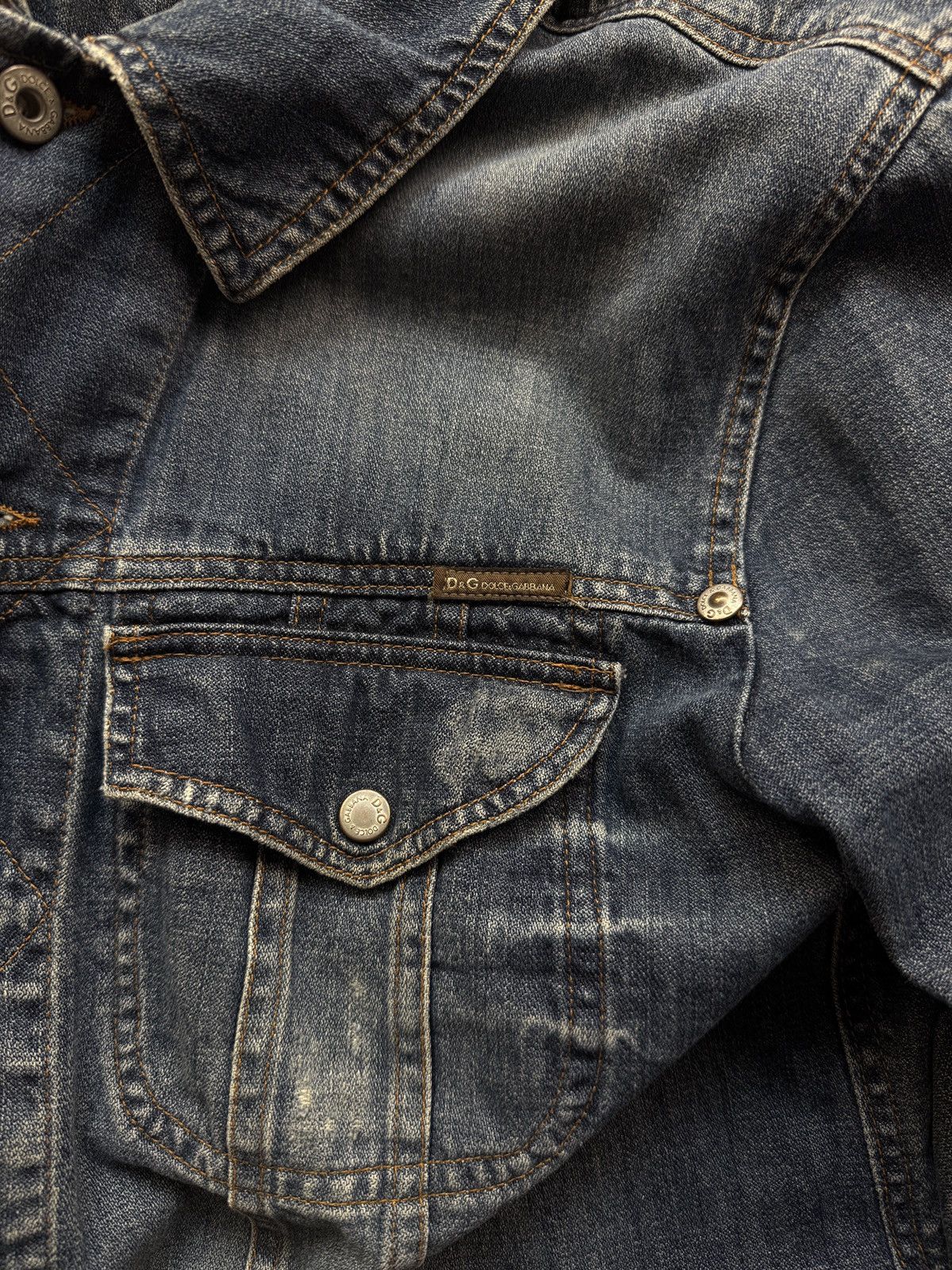 Dolce & Gabbana Vintage Dolce Gabbana Denim Jacket Destrised 90s Y2K Size US L / EU 52-54 / 3 - 14 Thumbnail