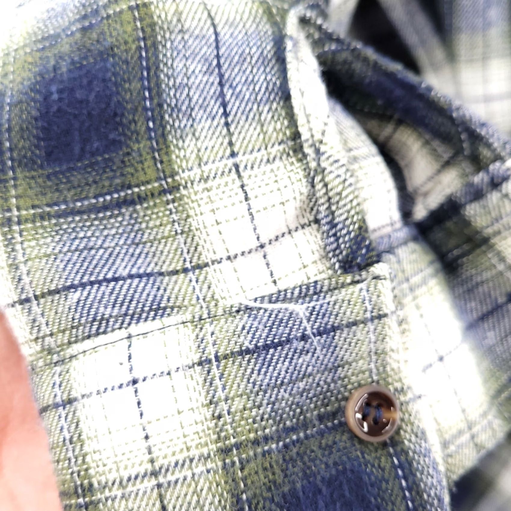 Shein SheIn Flannel Button-Up Shirt Womens Medium Green Plaid Tie Front Collared Long Sleeve Shirt Size M / US 6-8 / IT 42-44 - 3 Thumbnail