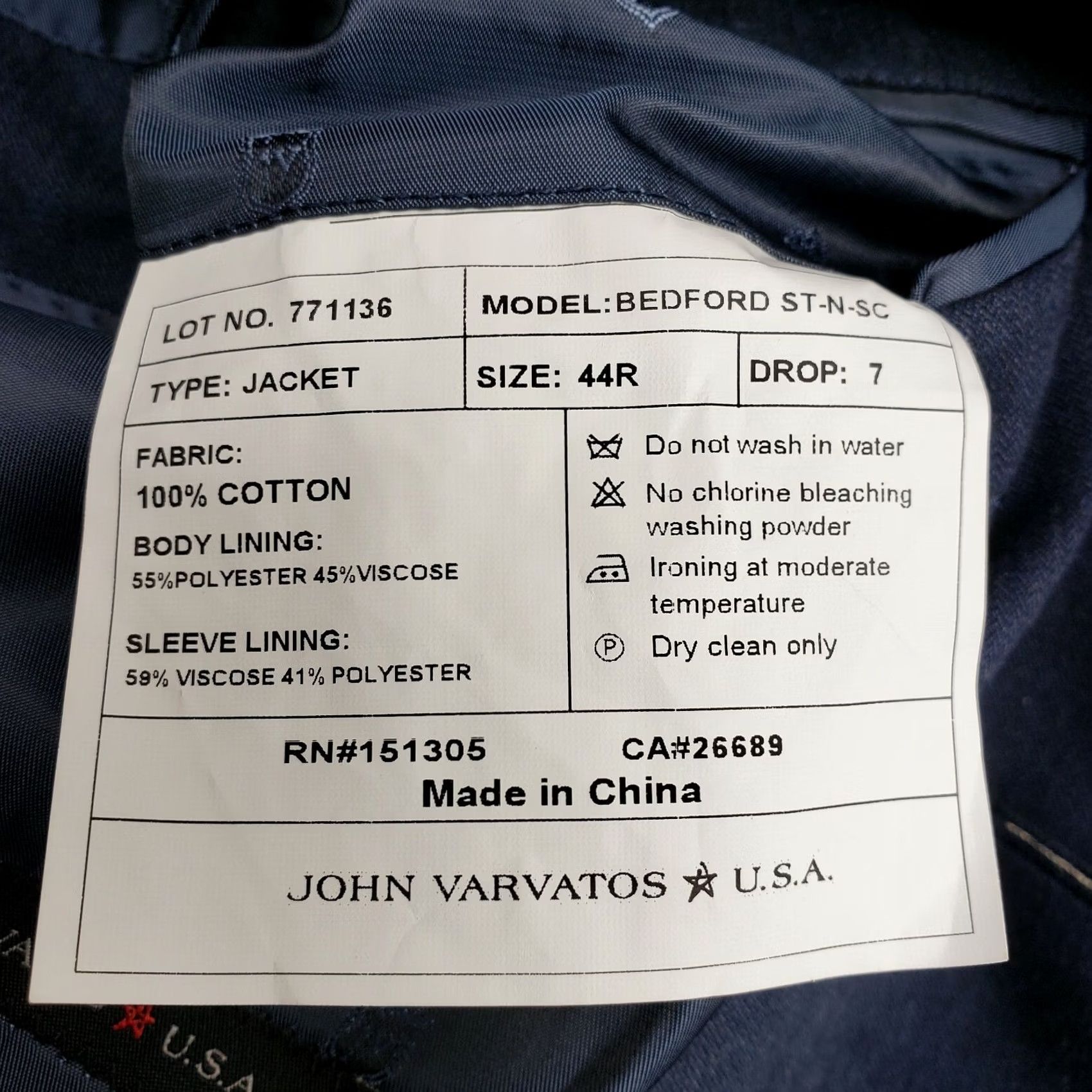 John Varvatos VINTAGE not present Size US S / EU 44-46 / 1 - 8 Thumbnail