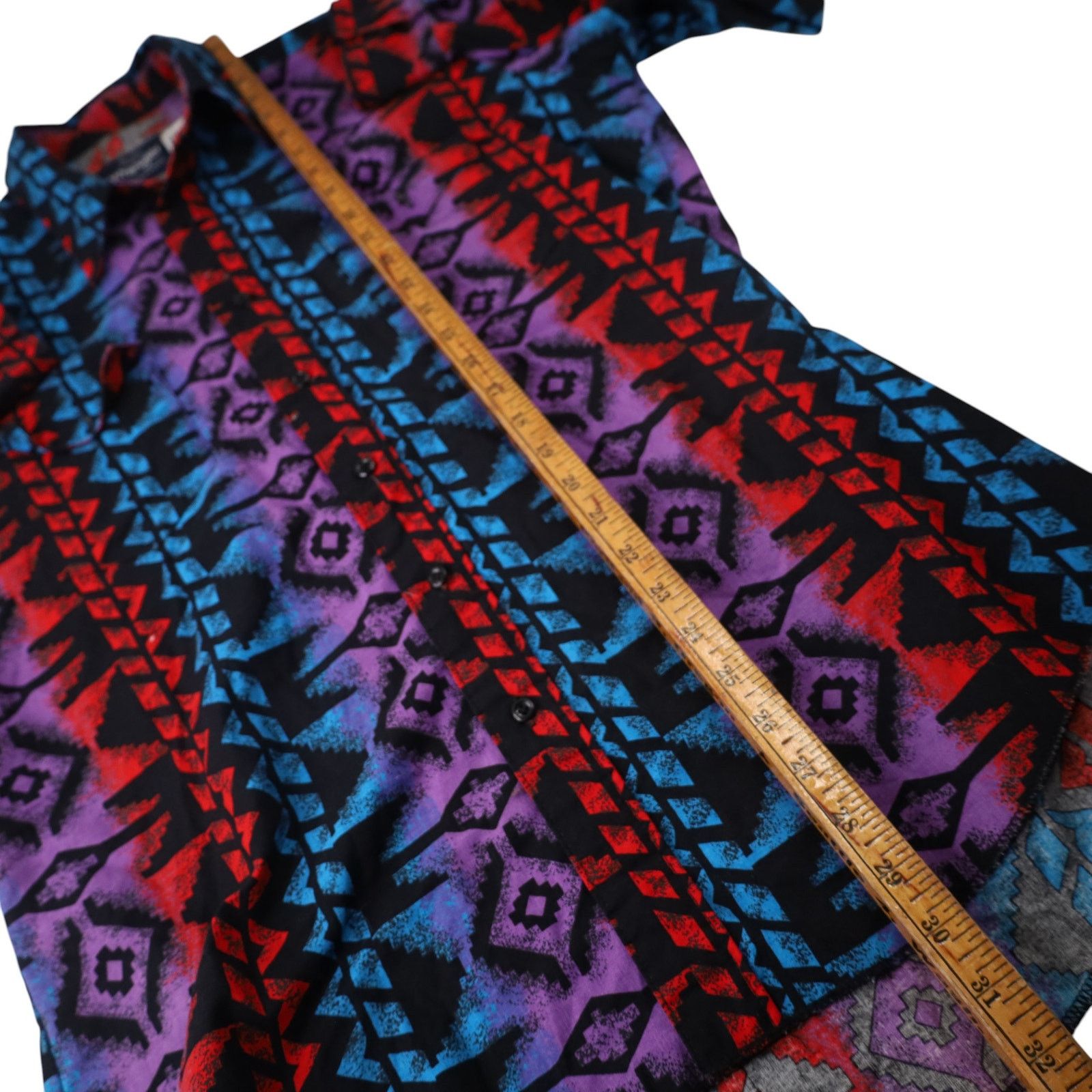 Vintage × Wrangler Vintage Wrangler Vibrant Southwestern Print Cowboy Shirt Size US L / EU 52-54 / 3 - 8 Thumbnail