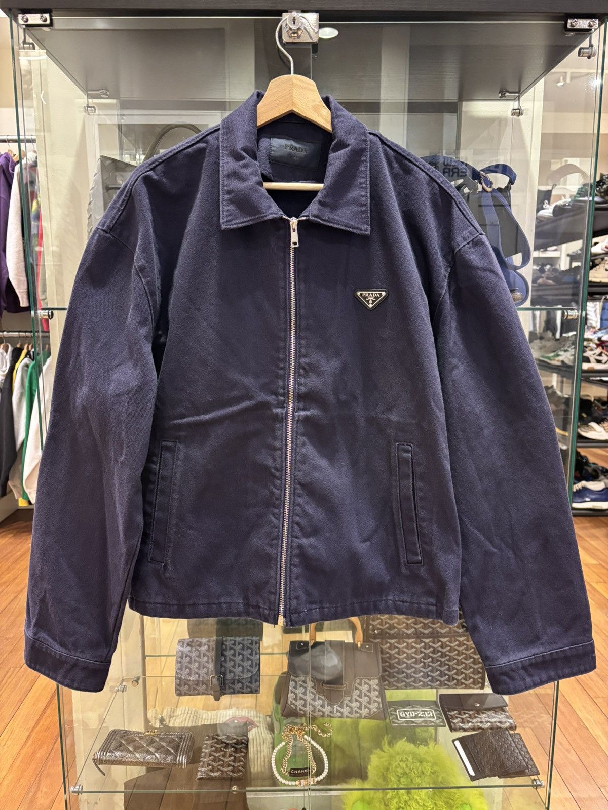 Prada Zip Up Denim Jacket