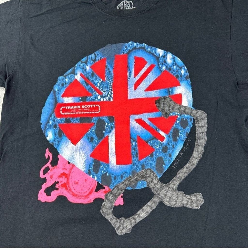 Travis Scott Travis Scott Men's Sz Large 100% Cotton O2 Union Jack Black Size US L / EU 52-54 / 3 - 10 Thumbnail