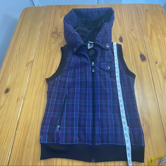 Burton Burton Ho Chi Minh Purple Plaid Dry Ride Hooded Vest Large N Size L / US 10 / IT 46 - 11 Thumbnail