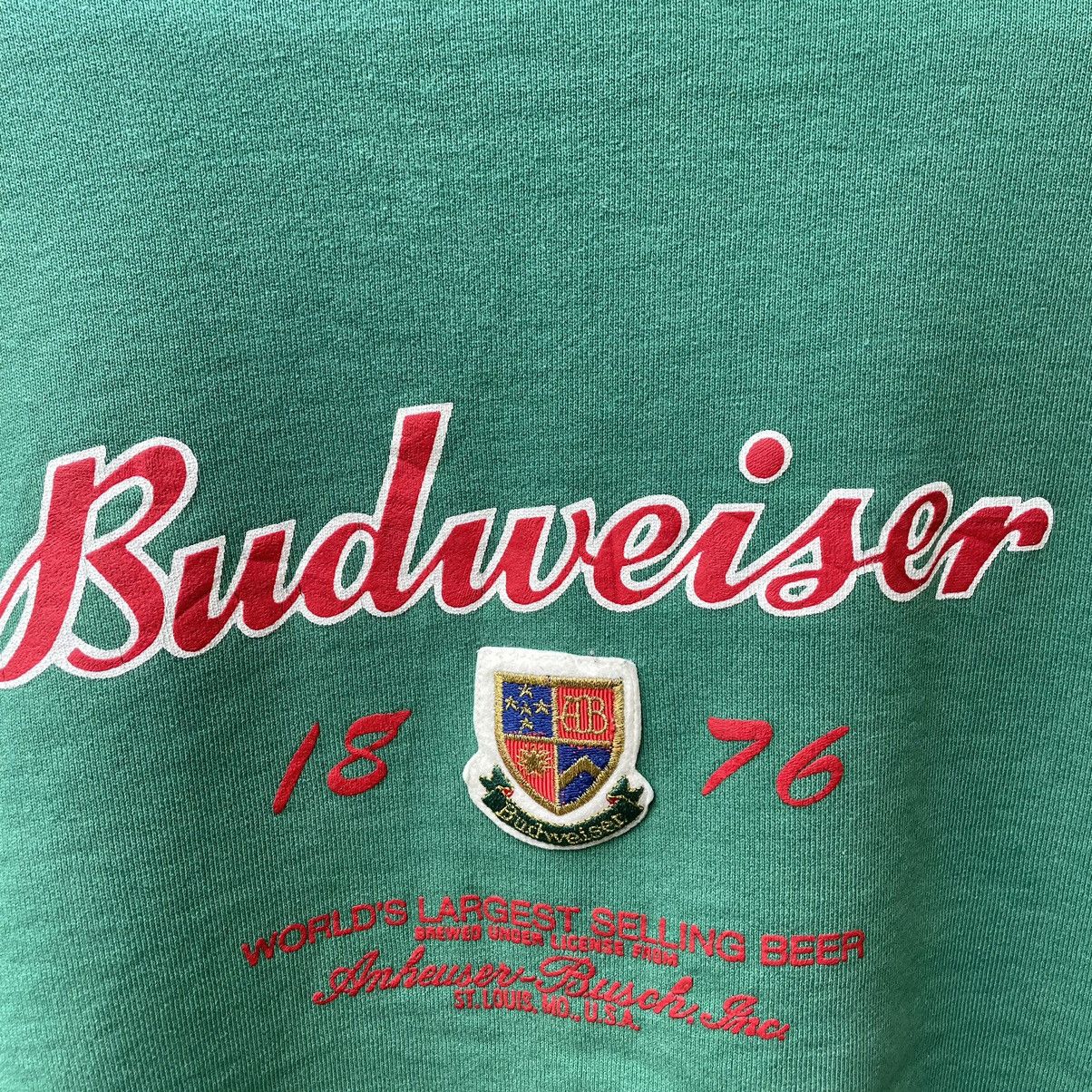 Budweiser × Vintage 🔥Vintage Budweiser Pullover Zipper Sweater Distress Hoodie Size US M / EU 48-50 / 2 - 4 Thumbnail