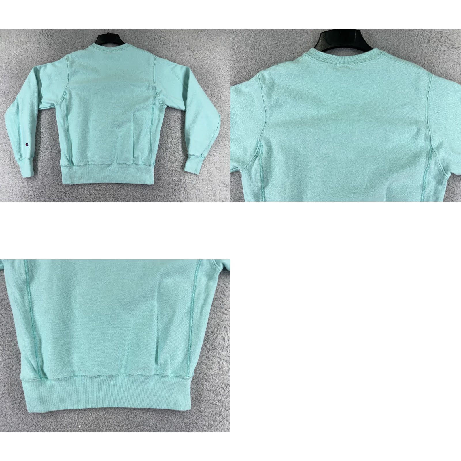 Champion VINTAGE Champion Sweater Womens Small Green Reverse Weave Crew Neck Stains Cotton Blend Jersey Logo Pullover Sports 90s Womens Size S / US 4 / IT 40 - 9 Thumbnail