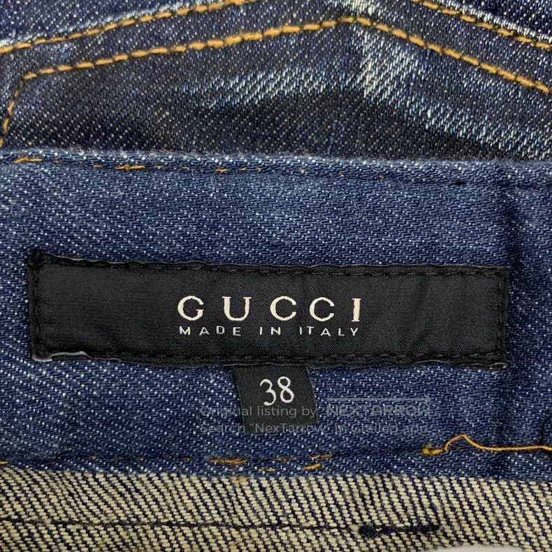 Gucci Gucci Dark blue cotton horse buckle denim skirt Size 25" / US 0 / IT 36 - 6 Thumbnail