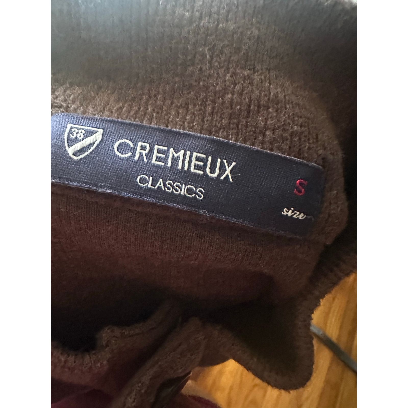 Cremieux Cremieux Classic Knit Sweater w/ Suede Elbow Patches – Brown Size US S / EU 44-46 / 1 - 8 Thumbnail