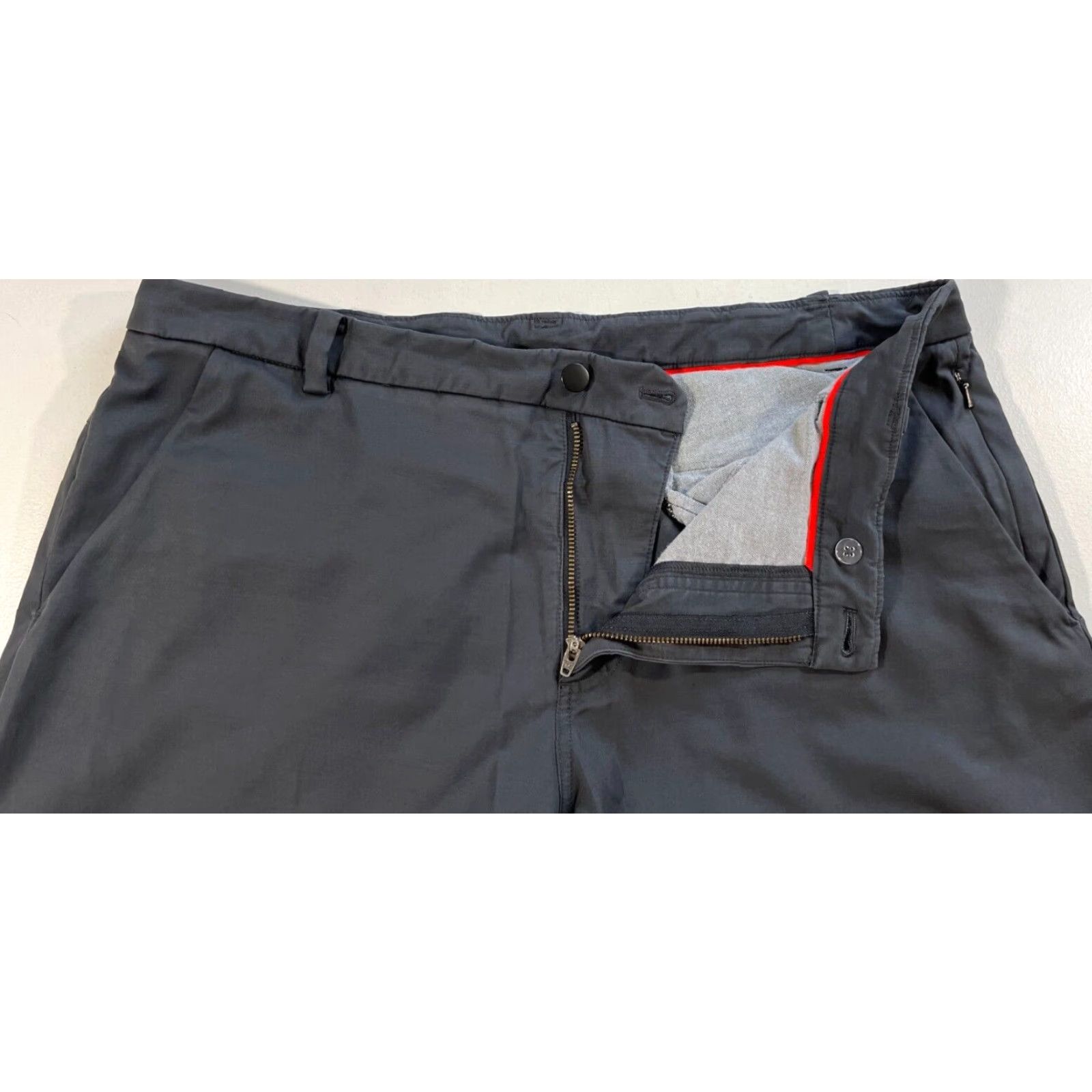 Lululemon Lululemon Men's Commission Pants Gray 36x32.5 Regular Chino City Preppy Flat Front Belt Loops Pockets Stretch Size US 36 / EU 52 - 6 Thumbnail
