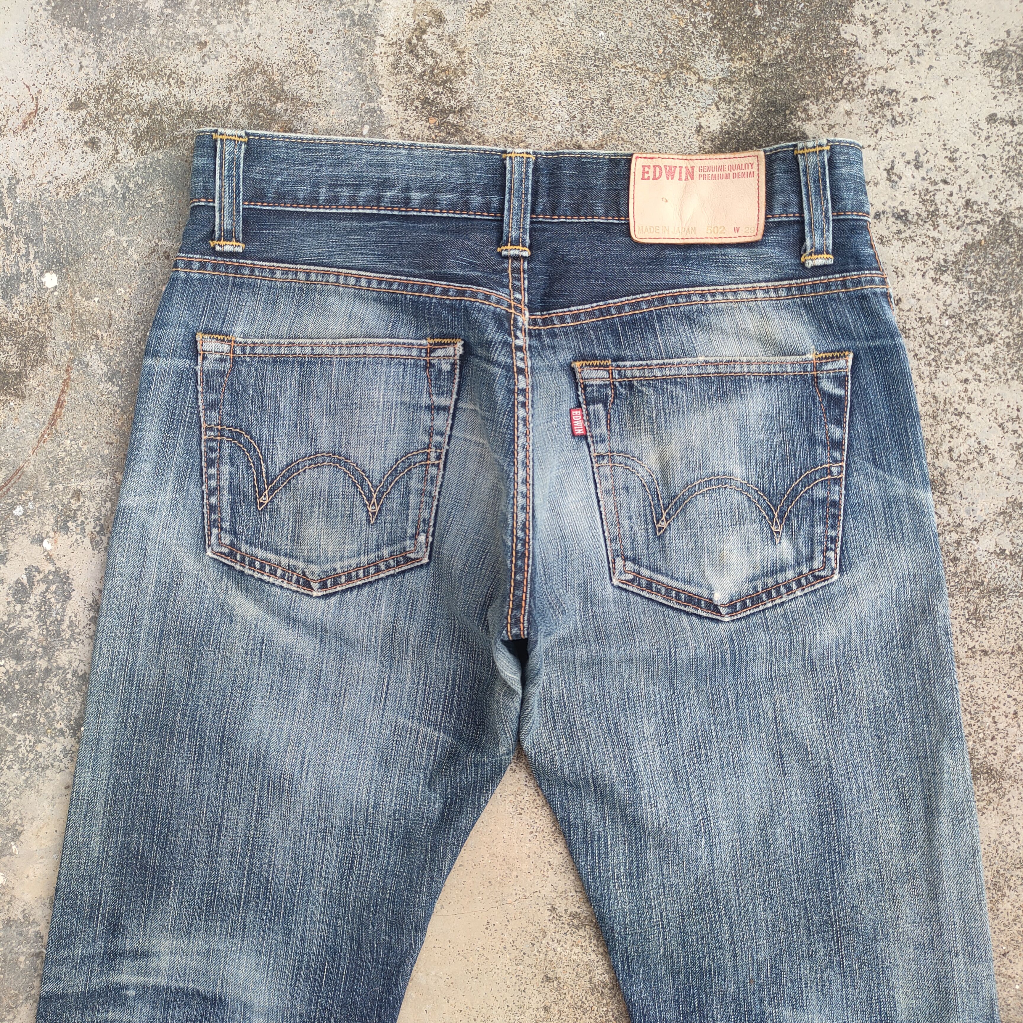 Edwin VINTAGE EDWIN JAPAN FADED RIPPED JEANS DENIM PANTS Size US 31 - 9 Thumbnail