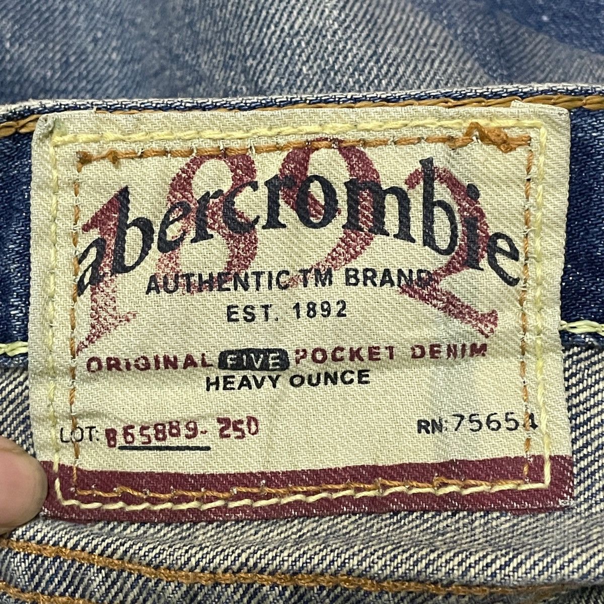 Abercrombie & Fitch × Vintage Rare Design Vintage Abercrombie Fitch Baggy Jeans 2000s Size US 33 - 10 Thumbnail