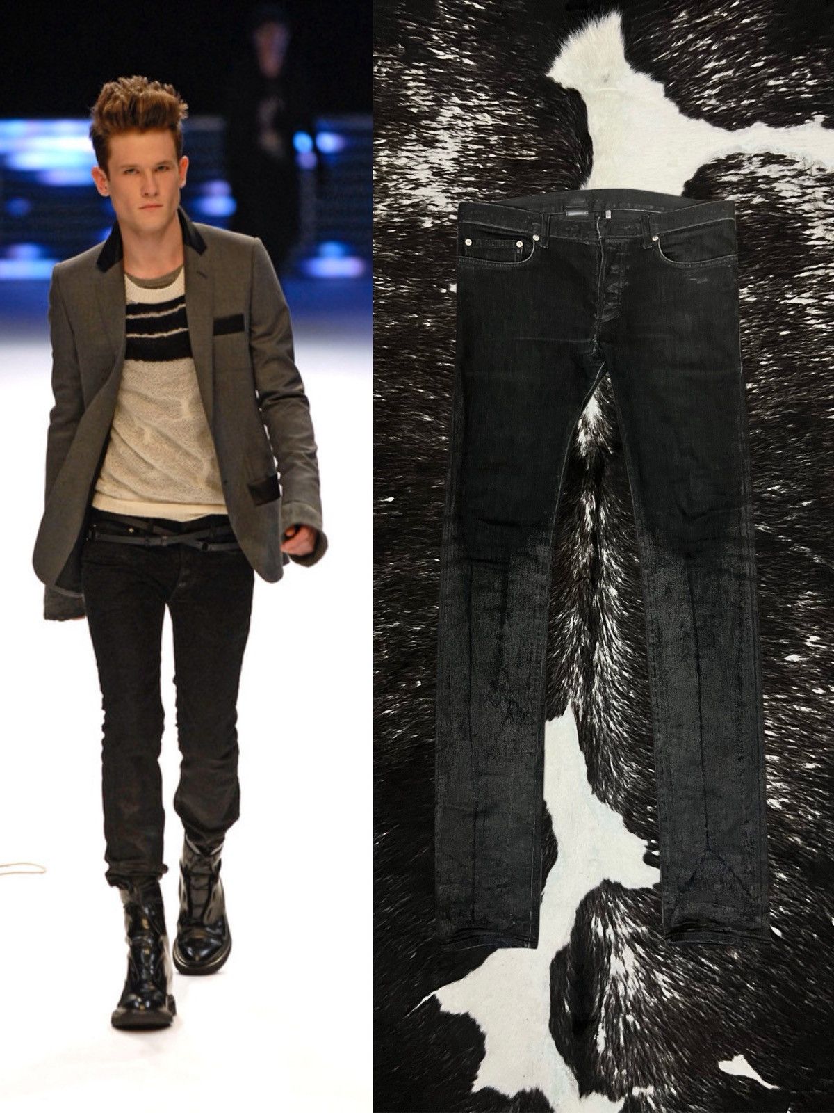 Dior Dior Homme AW08 Black Waxed Denim | Grailed