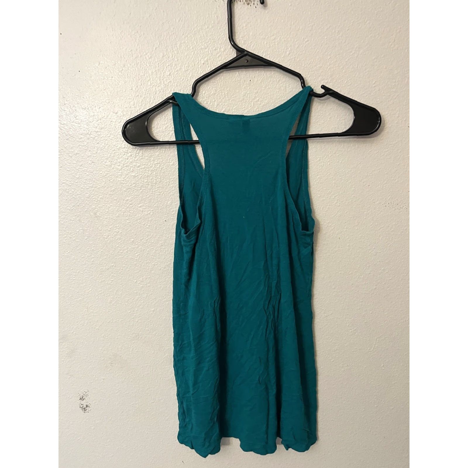 H&M VINTAGE H&M Women's Tank Top Size 2 Sleeveless Cotton Modal Teal Solid 80s Size XS / US 0-2 / IT 36-38 - 2 Thumbnail