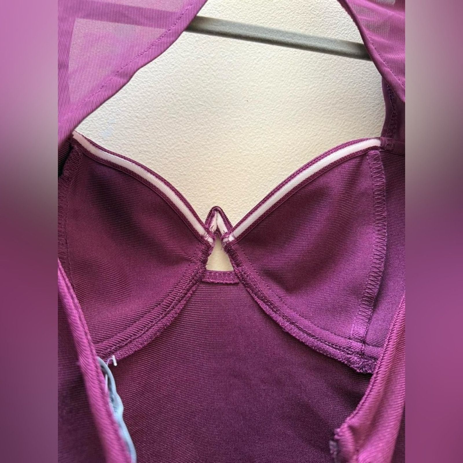 Fashion Nova Fashion Nova Burgundy Bodycon Dress Size S Clubwear Bandage Size S / US 4 / IT 40 - 6 Thumbnail