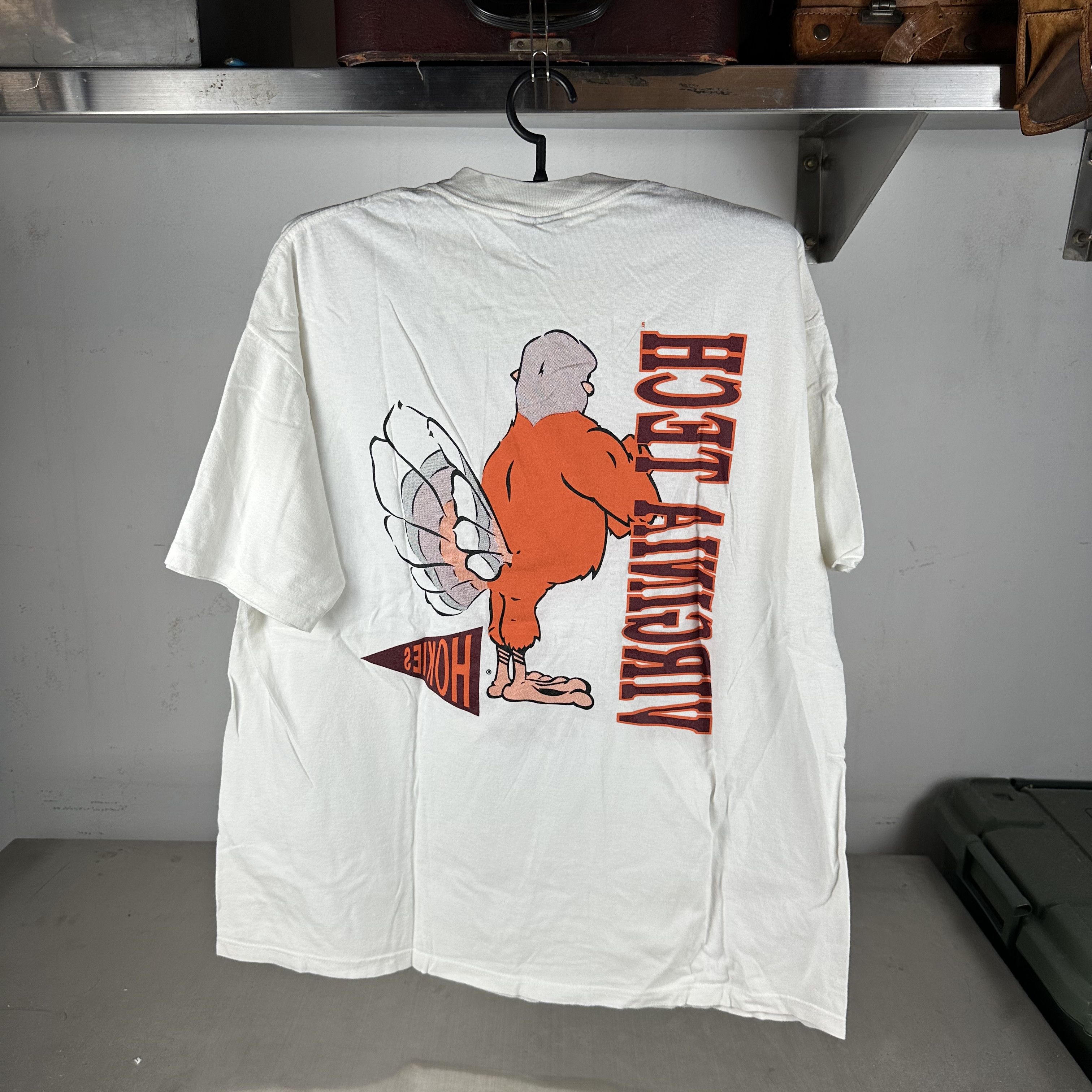 Vintage ​​​​Vintage 90s Virginia Tech Hokies NCAA Mascot T-shirt Size US XL / EU 56 / 4 - 3 Thumbnail