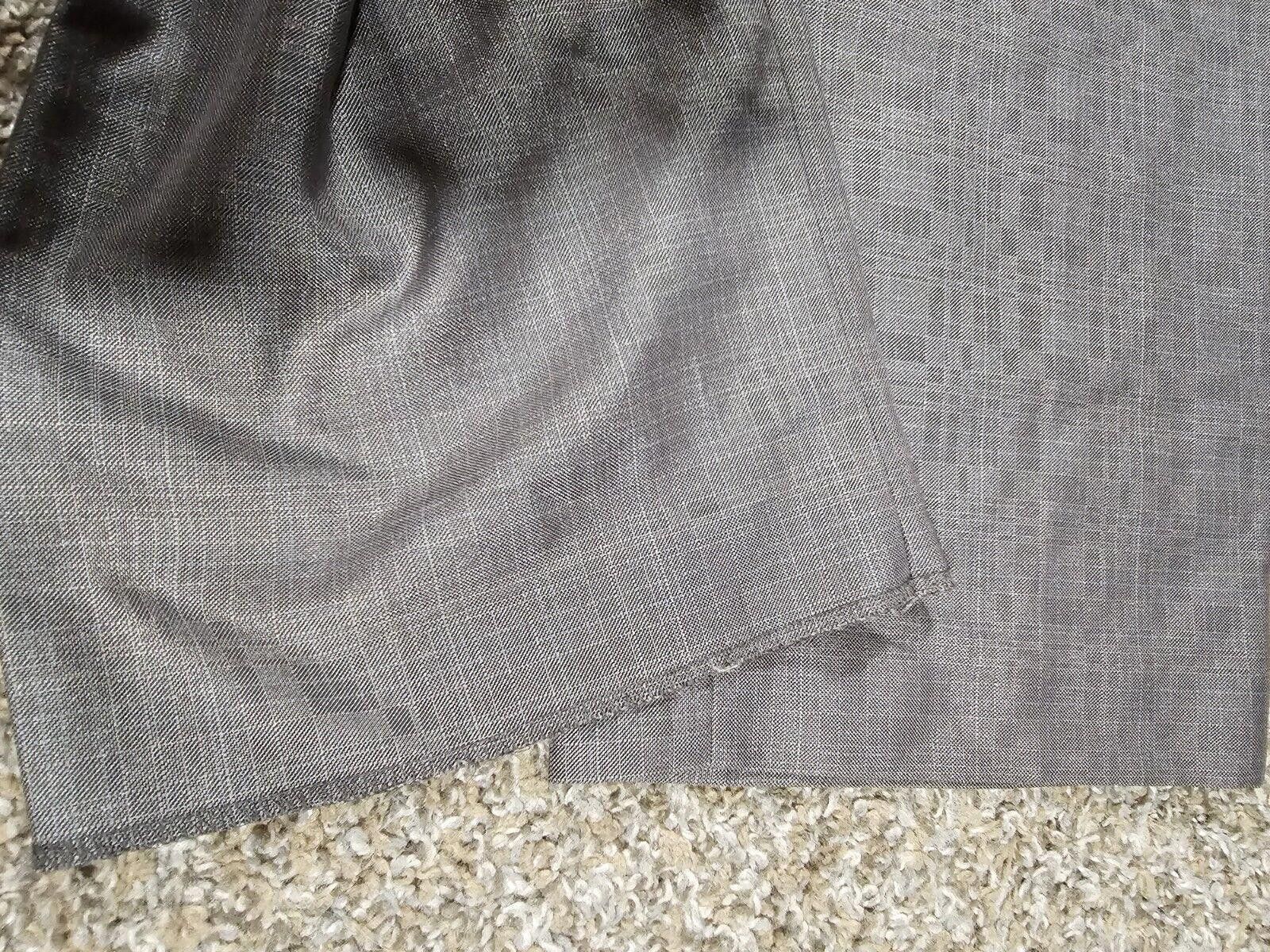 Designer Billy London Pants 36X32 Gray Straight Leg Slacks HEM OUT Size US 36 / EU 52 - 6 Thumbnail