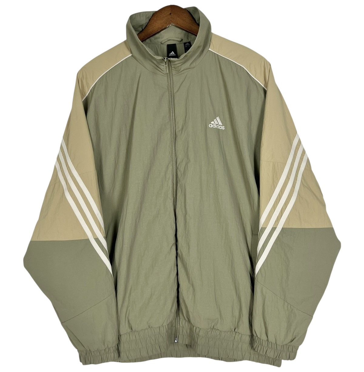 Adidas × Vintage Adidas Three Stripes Spellout Jacket Size US XL / EU 56 / 4 - 1 Thumbnail