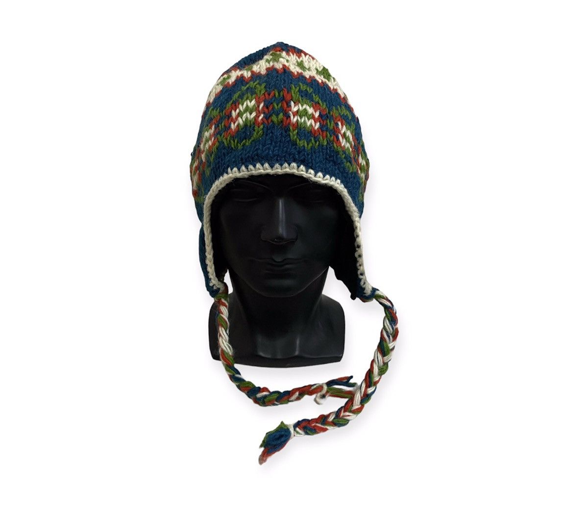 image of Earflap Beanie Hat in Blue, Men's