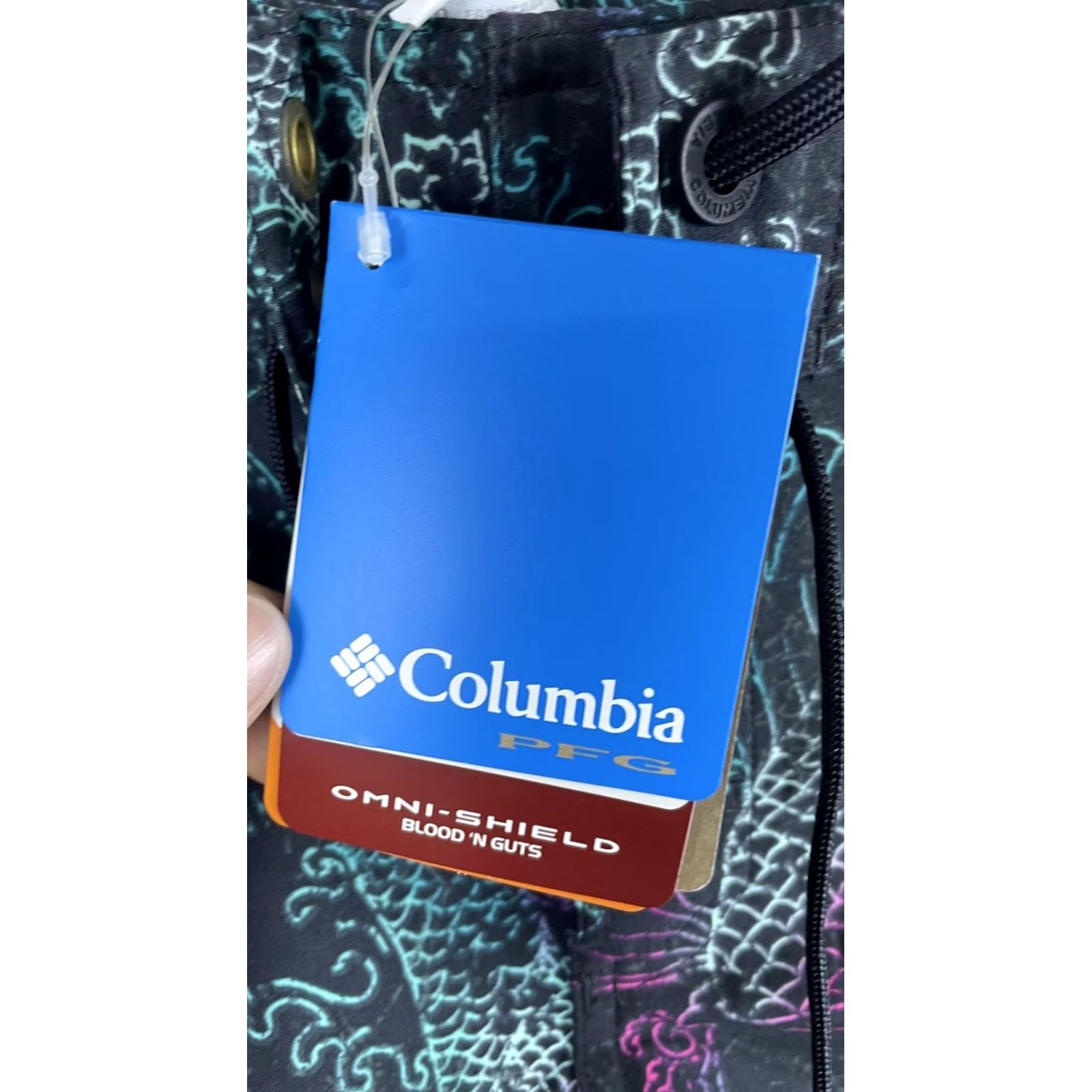 Vintage Columbia PFG Boardshort Womens 8 Black Koi Fish Omni-Shield Ravina Gardens Size ONE SIZE - 2 Thumbnail