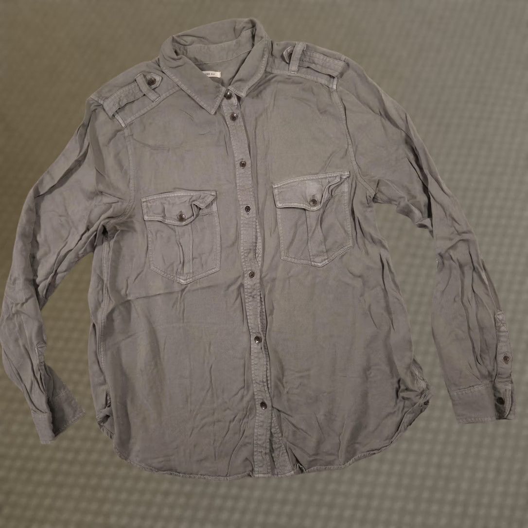 American Eagle Outfitters American Eagle Outfitters Shirt Womens Medium Green Military Long Sleeve Top Size M / US 6-8 / IT 42-44 - 1 Thumbnail