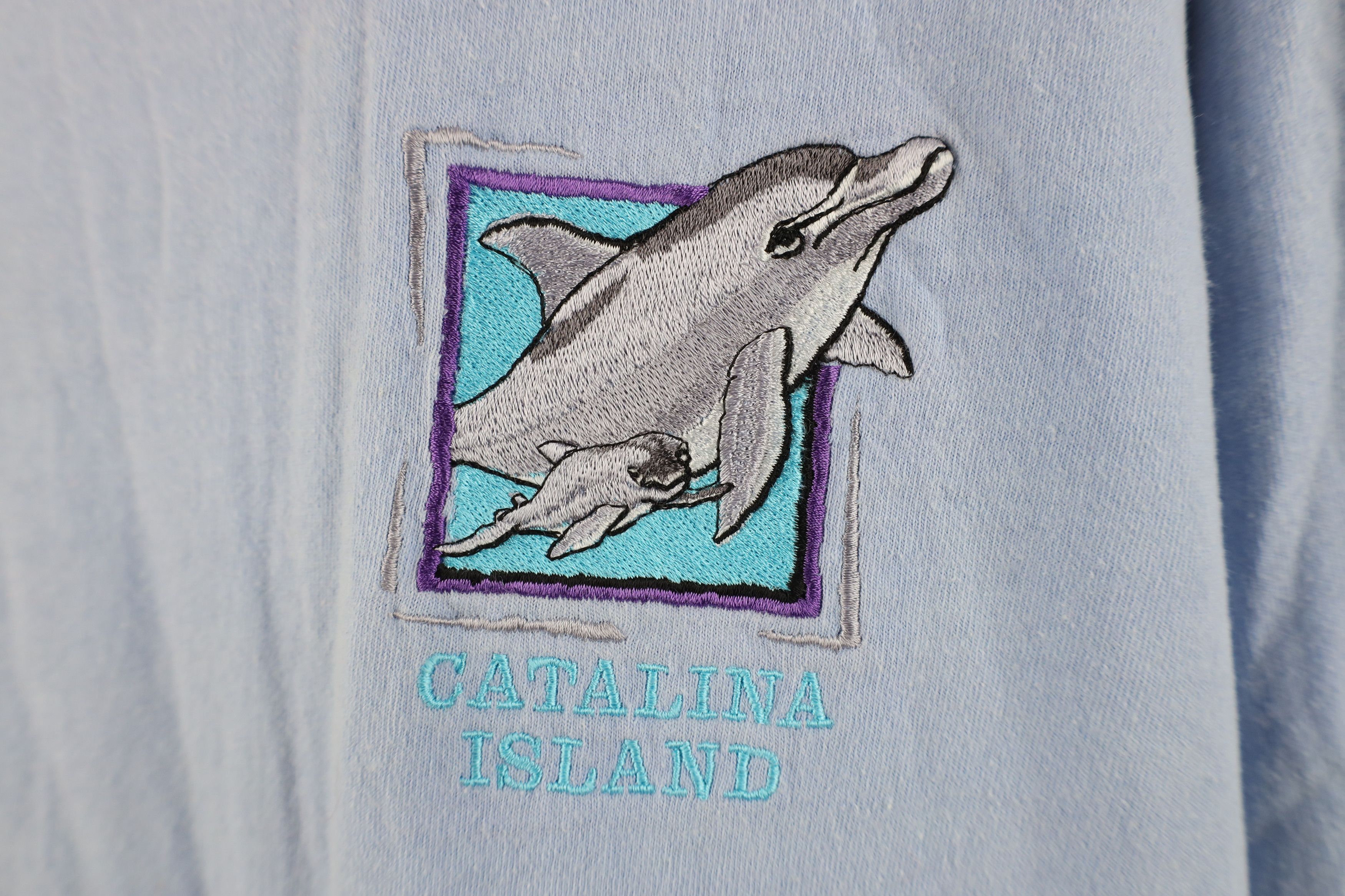 Vintage Vintage 90s Streetwear Spell Catalina Island Dolphin T-Shirt Size US XL / EU 56 / 4 - 4 Thumbnail