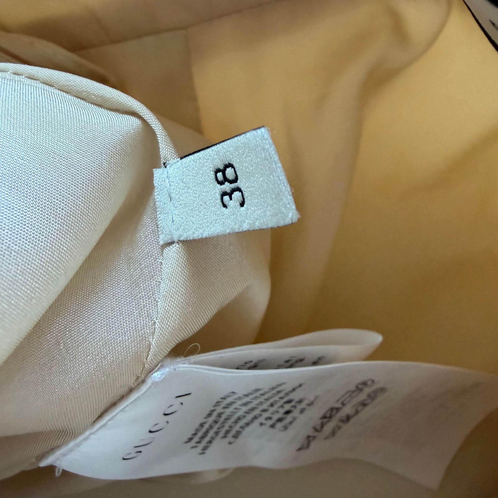 Gucci Ecru Wool Marmont GG Buckle Skirt XS