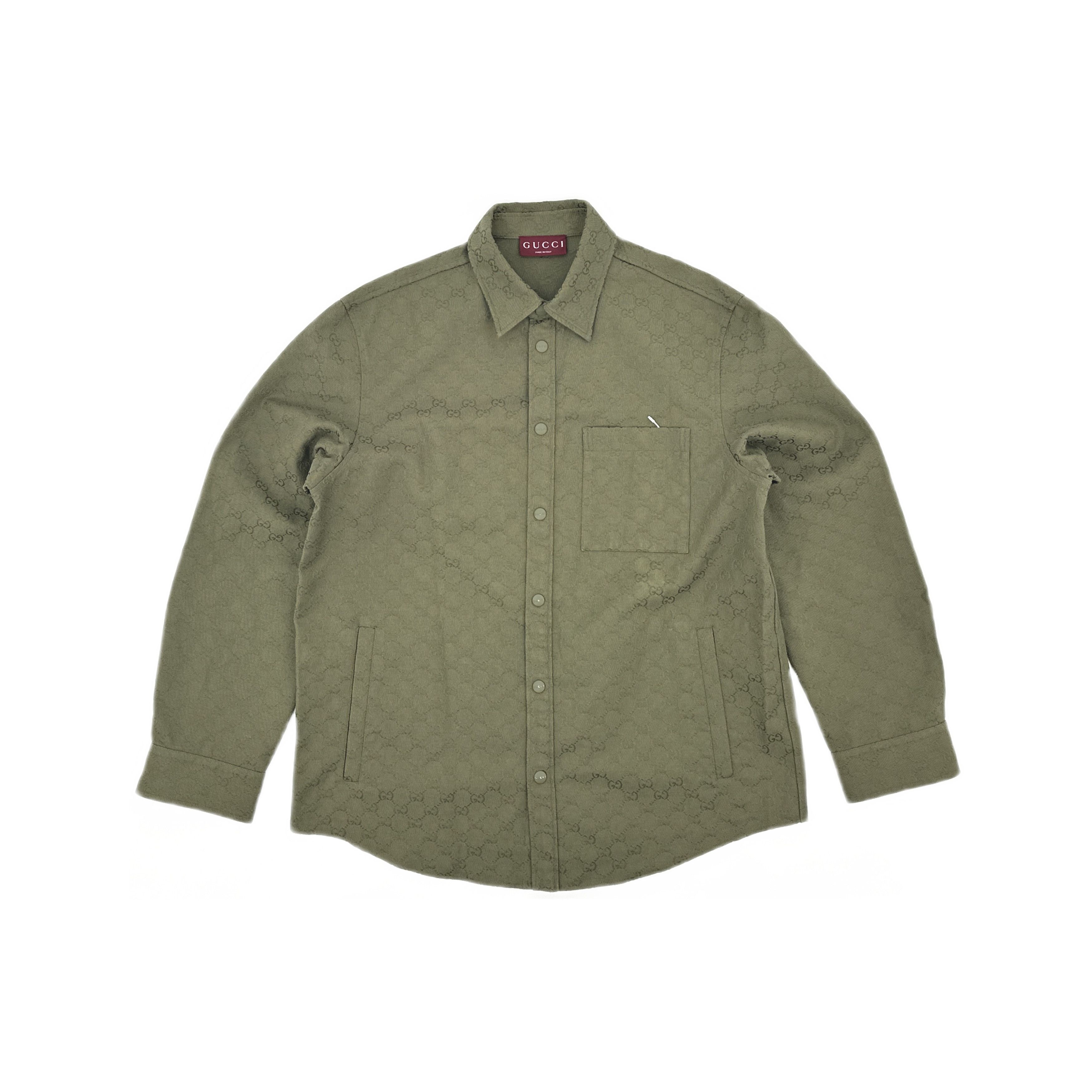 Gucci Gucci GG Embossed Button Up Shirt Size L Size US L / EU 52-54 / 3 - 1 Thumbnail