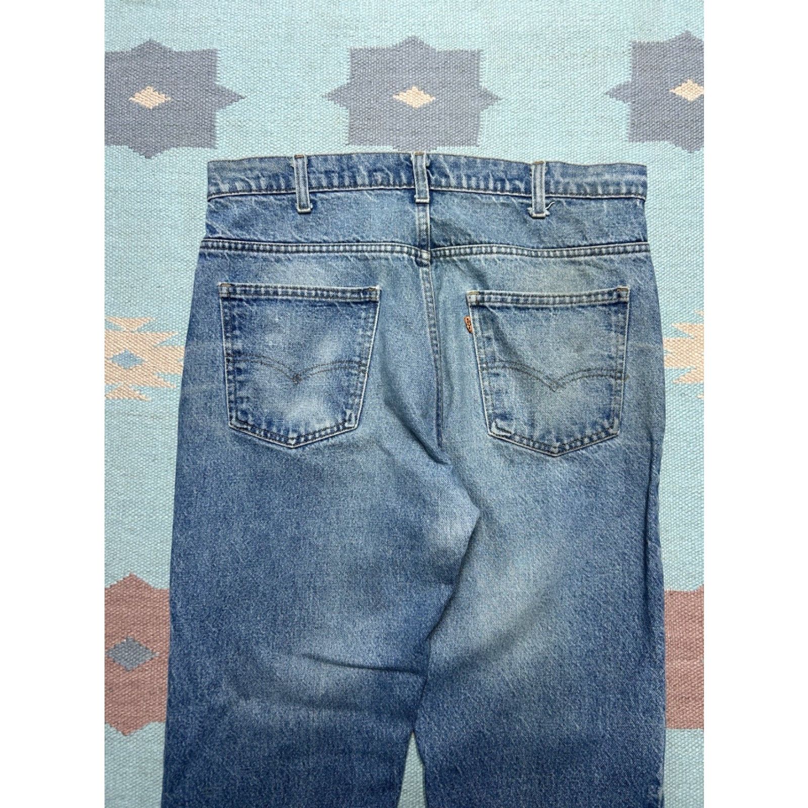 Levi's VINTAGE Levi’s 517 Jeans Orange Tab 80s Straight Leg 34x29 Mens Denim Distressed Size US 34 / EU 50 - 3 Thumbnail