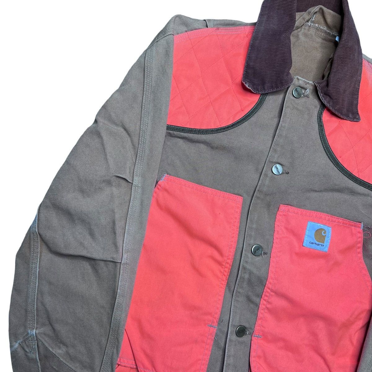Carhartt × Vintage Vintage 1990s Carhartt Orange Duck Hunting Chore Jacket Size US M / EU 48-50 / 2 - 10 Thumbnail